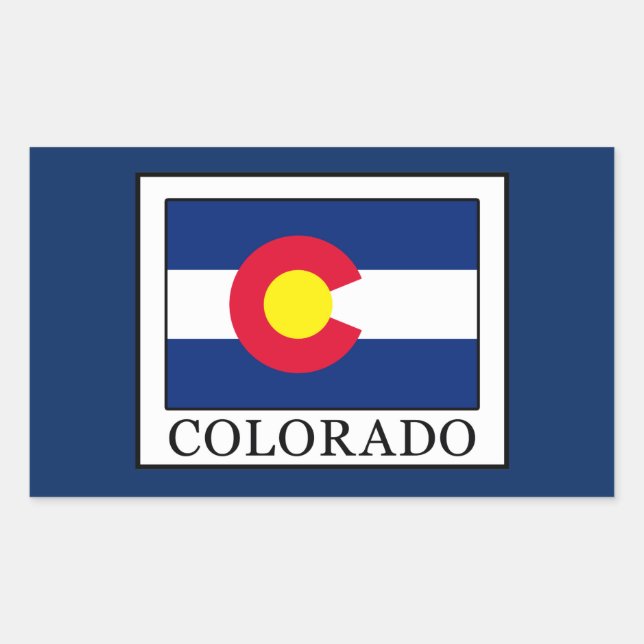 Colorado Rechteckiger Aufkleber (Vorderseite)
