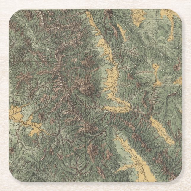 Colorado Rechteckiger Pappuntersetzer (Vorderseite)
