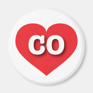 Colorado Red Heart - I Liebe CO Magnet