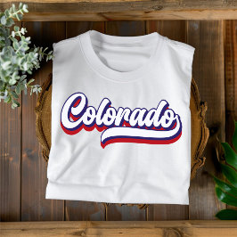 Colorado Red White and Blue Vintag Script T - Shir T-Shirt