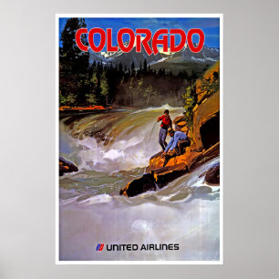 Colorado Reiseplakat Angelsport Retro Prin Poster