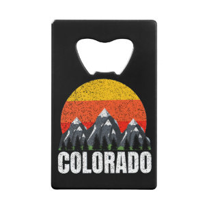 Colorado Retro Sunset Geldbeutel Flaschenöffner