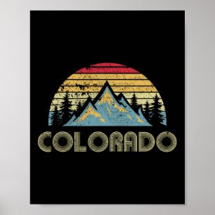 Colorado - Retro Vintage Berge Natur Wandern Poster