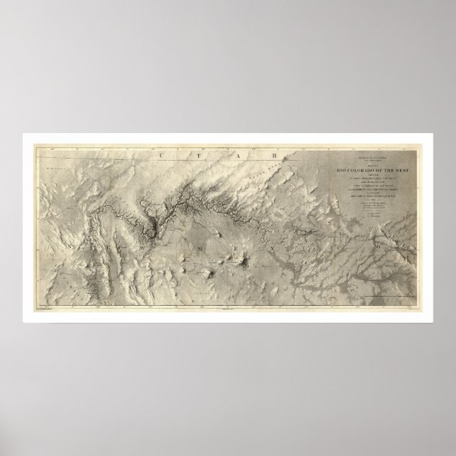 Colorado River Map 1858 Poster (Vorne)