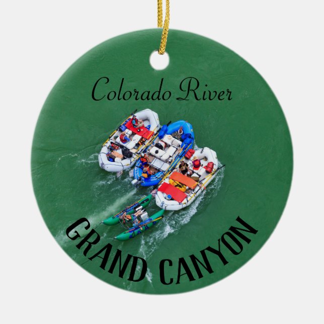 Colorado River Rafting Keramik Ornament (Vorne)