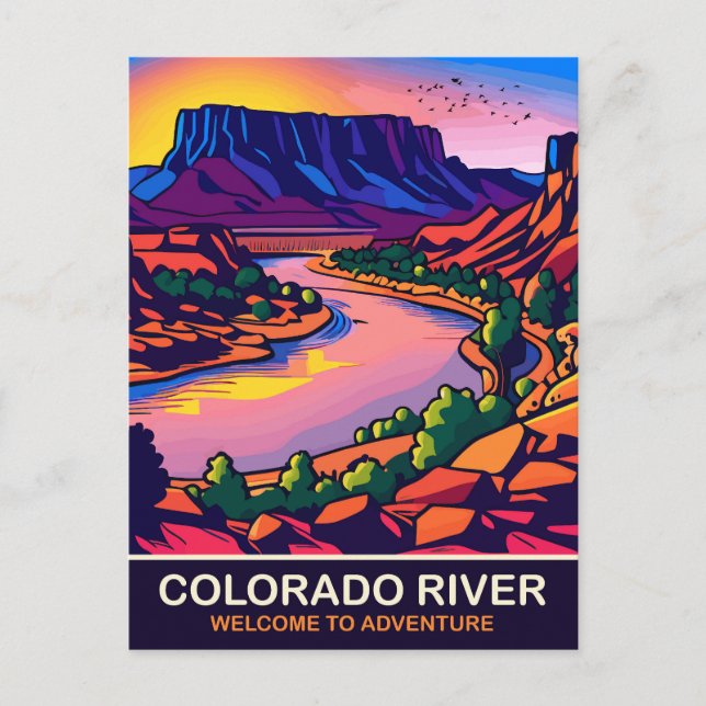 Colorado River, Reisen Postkarte (Vorderseite)