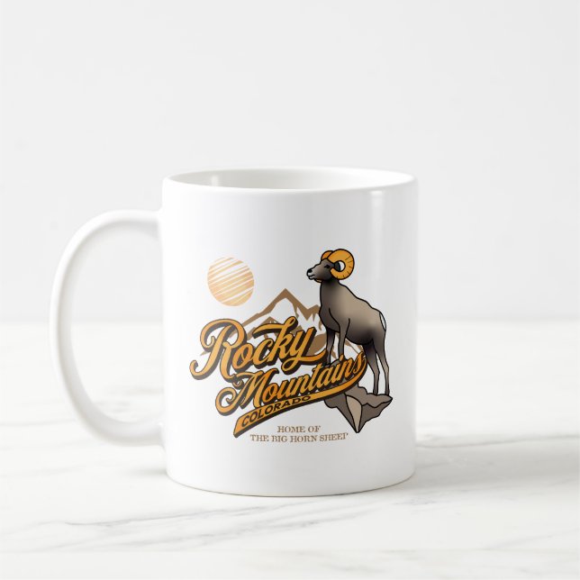 Colorado Rocky Mountain Big Horn Sheep Kaffeetasse (Links)