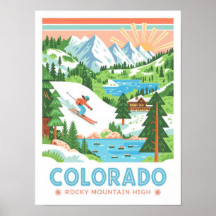Colorado Rocky Mountain High Sommerreise Poster