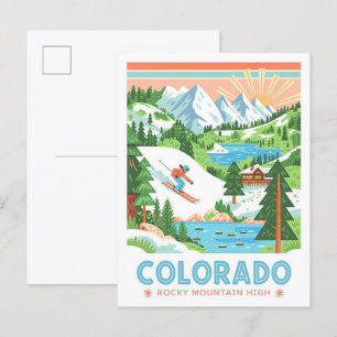 Colorado Rocky Mountain Hochsommerreisen Postkarte
