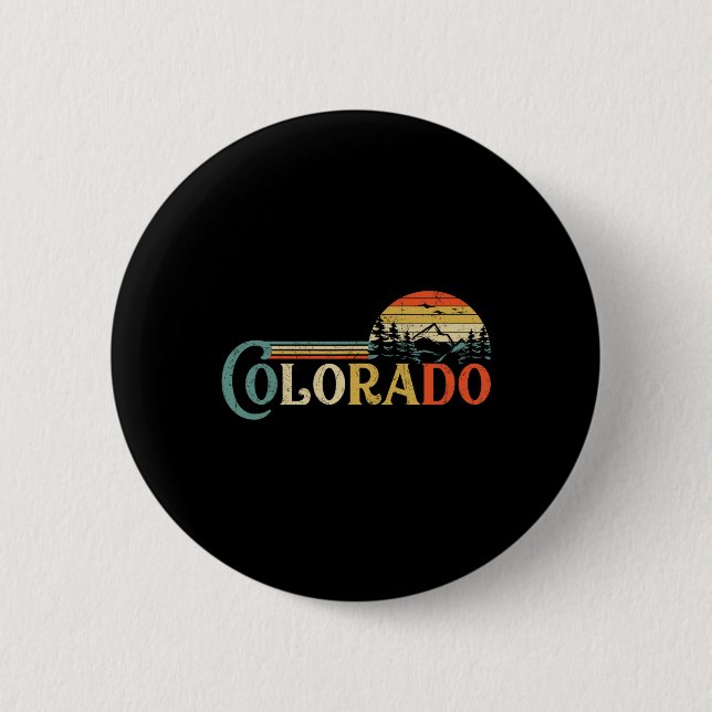 Colorado Rocky Mountain Sun Boulder Wander-Geschen Button (Vorderseite)