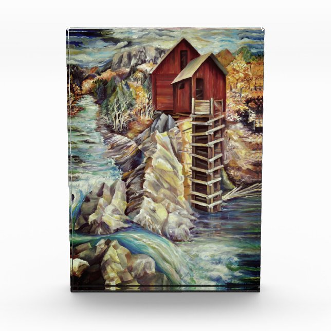 Colorado Rocky Mountains Fluss Crystal Mill Fotoblock (Vorderseite)