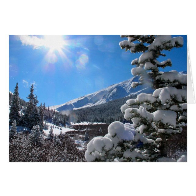 Colorado Rocky Mountains im Winter (Vorderseite (Horizontal))