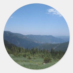 Colorado Rocky Mountains Panorama Runder Aufkleber