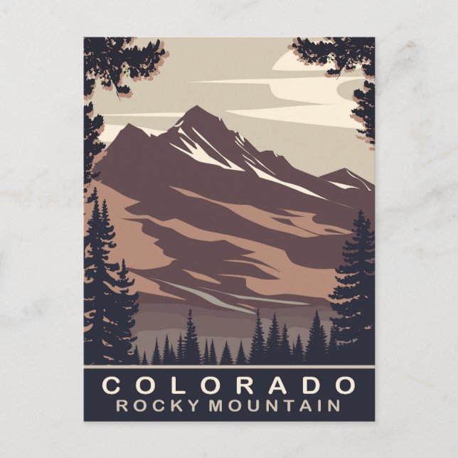 Colorado, Rocky Mountains, Reisen Postkarte (Vorderseite)