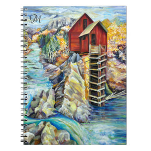 Colorado Rocky Mountains River Monogram Notizblock