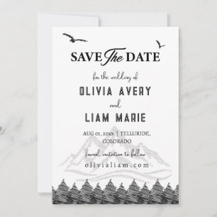 Colorado Rocky Mountains Save the Date Card Einladung