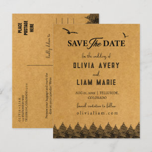 Colorado Rocky Mountains Save the Date Card Postkarte