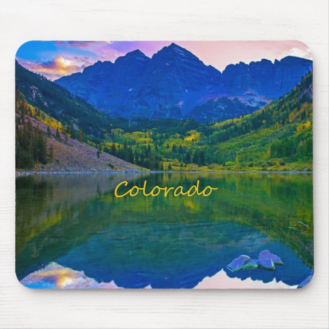 Colorado Rocky Mountains und See Mousepad (Vorne)