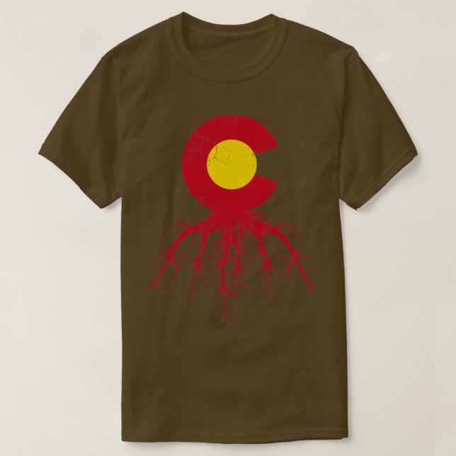 Colorado Roots Flag Zuhause-Liebe T-Shirt (Design vorne)