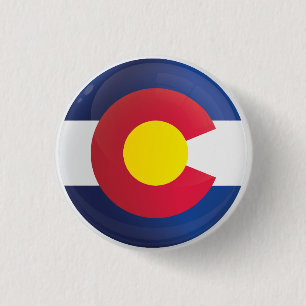 Colorado Round Icon Flag Button
