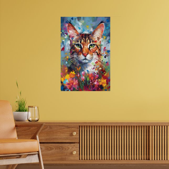 Colorado Savannah Cat Art Poster (Wohnzimmer 2)