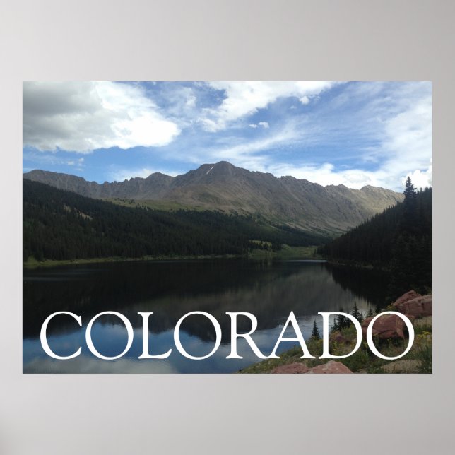 Colorado Schöne Berge & Lake 28"x20" Poster (Vorne)