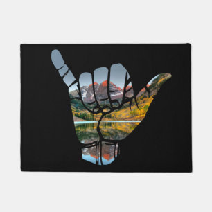 Colorado Shaka Sign - Maroon Bells Fußmatte