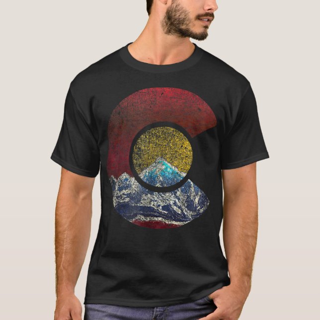 Colorado Shirt mit Flag Themenberg (Vorderseite)