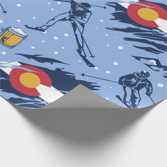 Colorado Ski & Snowboard Wrapper Geschenkpapier (Ecke)
