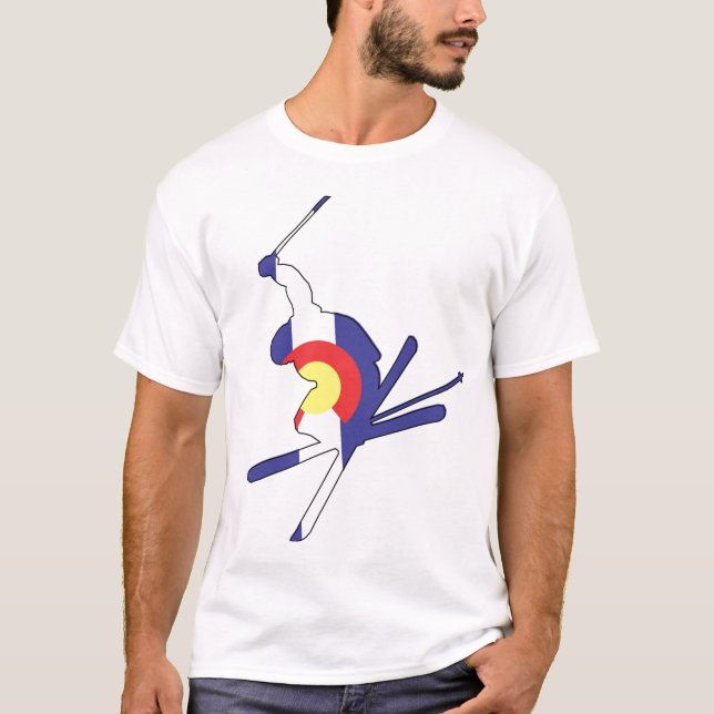 Colorado-Skifahrer T-Shirt (Vorderseite)