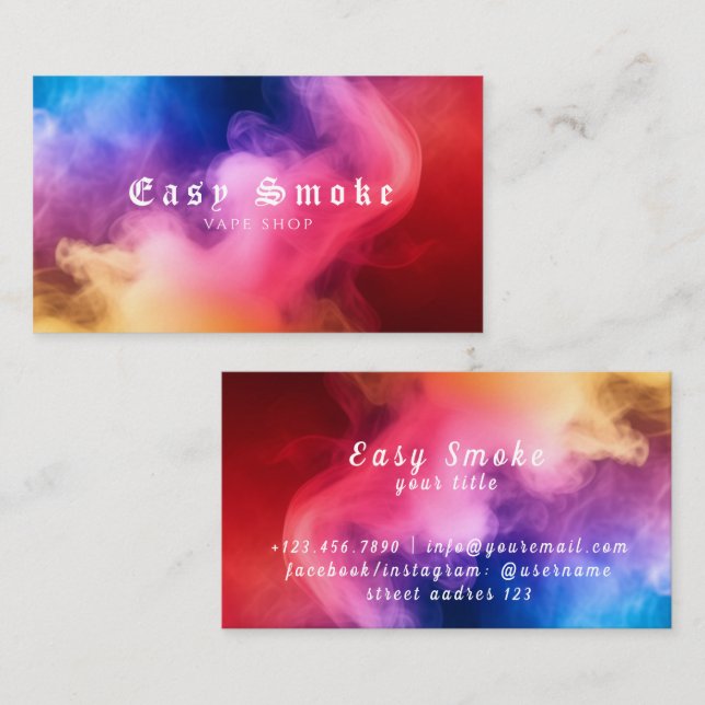 Colorado Smoke Vape Shop Visitenkarte (Vorne/Hinten)