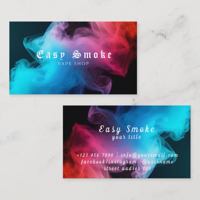 Colorado Smoke Vape Shop Visitenkarte (Vorne/Hinten)