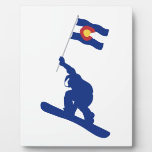 Colorado Snowboard Fahne Fotoplatte