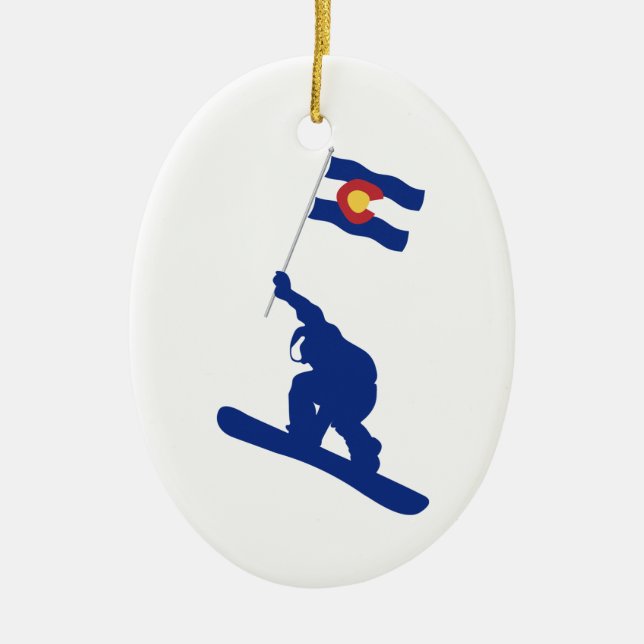 Colorado Snowboard Fahne Keramikornament (Vorne)