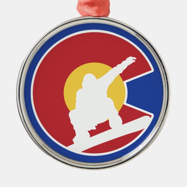 Colorado Snowboard Ornament Aus Metall (Vorne)
