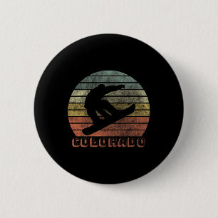Colorado Snowboarden Winter Button