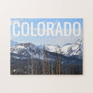 Colorado Snowy Mountains Typografie und Foto
