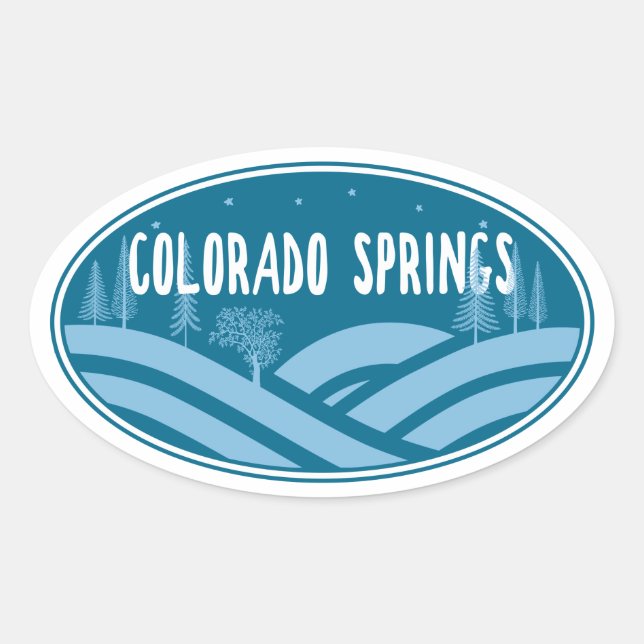 Colorado Springs Außenbereich Ovaler Aufkleber (Vorderseite)