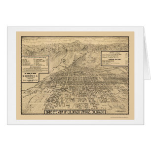 Colorado Springs, carte panoramique de Co - 1909