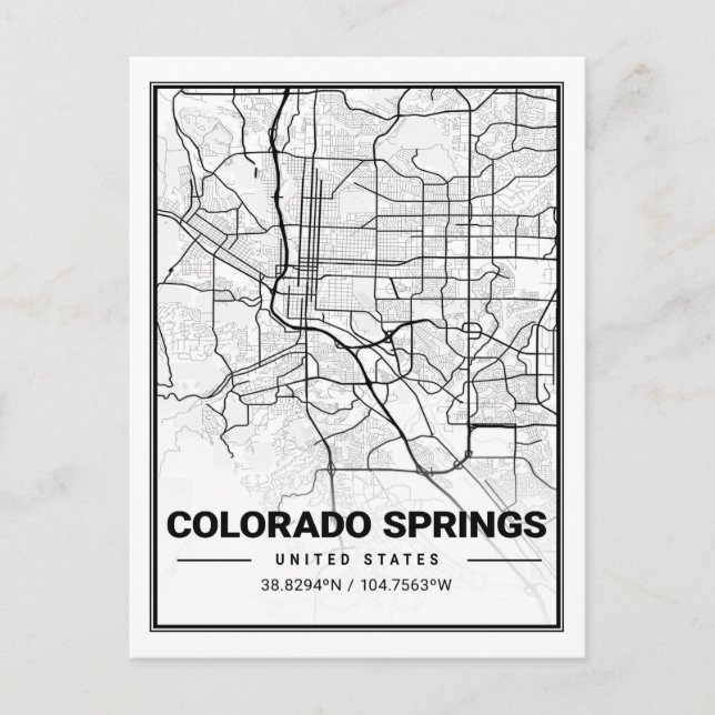 Colorado Springs CO Carolina USA Reisen Postkarte (Vorderseite)