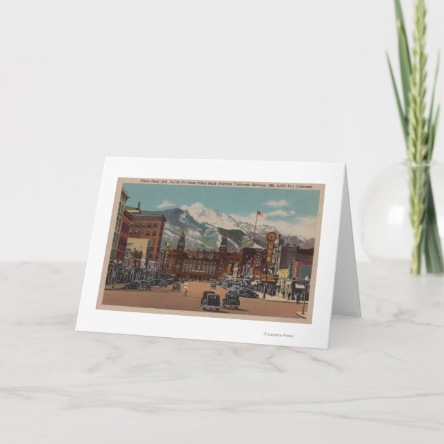 Colorado Springs, Co Karte (Vorderseite)