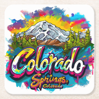 Colorado Springs, Colorado Pikes Peak Rechteckiger Pappuntersetzer