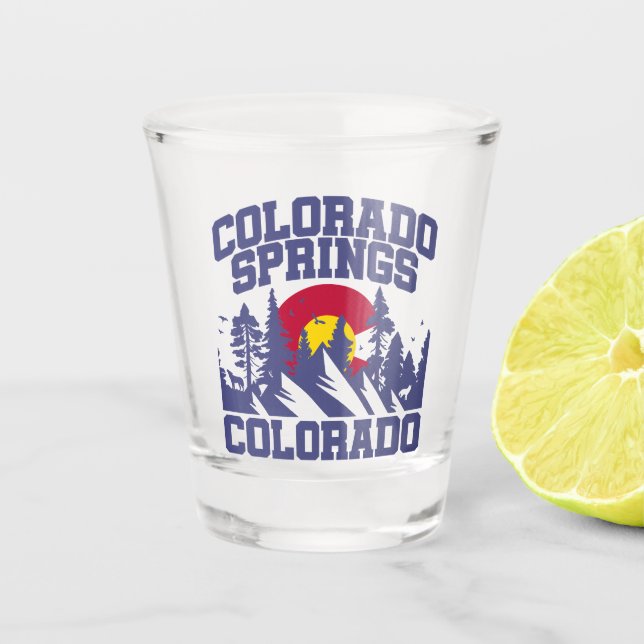 Colorado Springs, Colorado Schnapsglas (Vorderseite)
