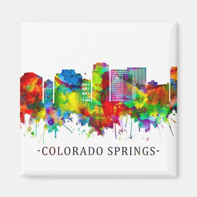 Colorado Springs Colorado Skyline Magnet (Vorne)
