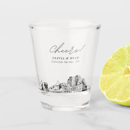 Colorado Springs Gastgeschenk Hochzeit Personalisi Schnapsglas