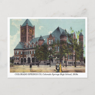 Colorado Springs High School 1910 Carte postale vi