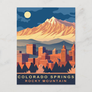 Colorado Springs, Rocky Mountains, Reisen Postkarte
