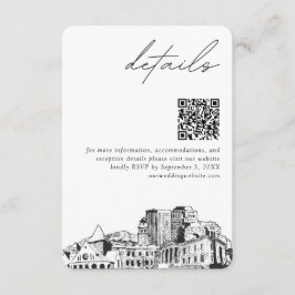 Colorado Springs Wedding Modern Details QR Code Begleitkarte