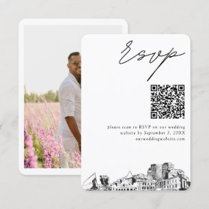 Colorado Springs Wedding Modern UAWG QR Code Begleitkarte