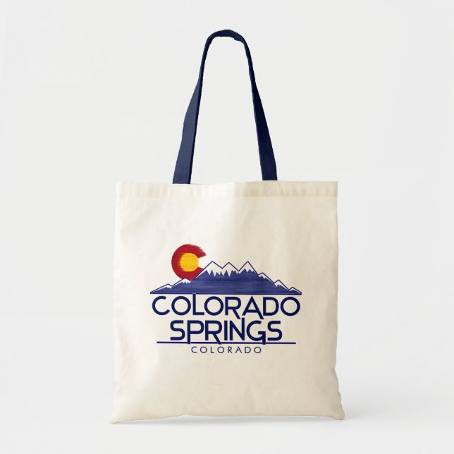Colorado Springs wood mountains tote bag Tragetasche (Vorne)